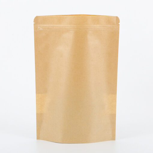 Brown Kraft Stand-Up Barrier Pouches with Window